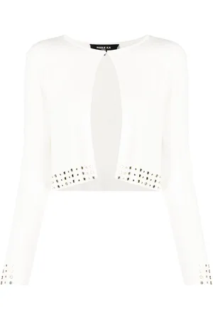 Paule Ka Stud-embellished cropped cardigan