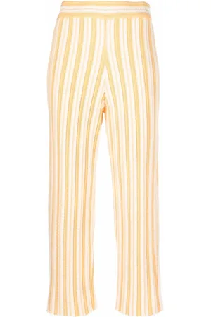 Jil Sander Striped cropped trousers