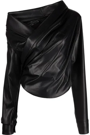 RTA Madeline grained V-neck top