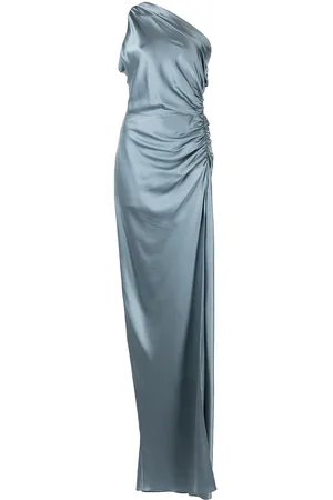Michelle Mason Gathered-detail silk gown