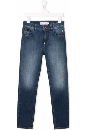 Philipp Plein Logo-patch slim-cut jeans