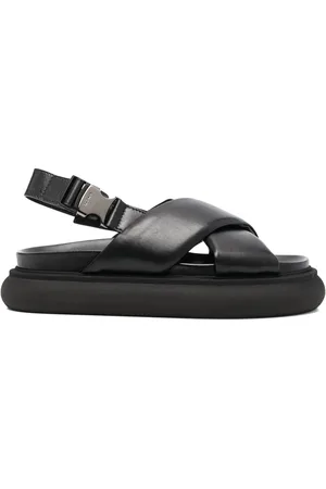Moncler Cross-strap leather sandals