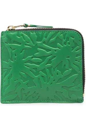 Comme des Garçons Embossed zip-up wallet