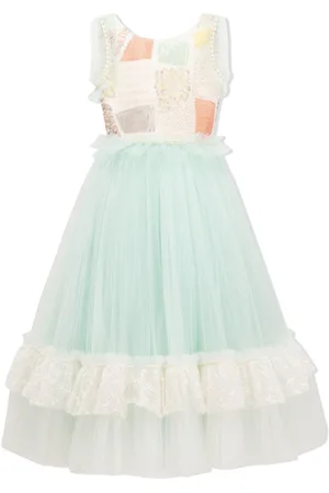 Tulleen Sequined flared dress