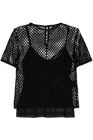 GOEN.J Open-knit short-sleeved T-shirt