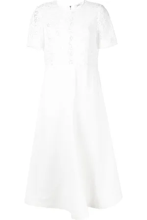GOEN.J Macram??-panel midi dress