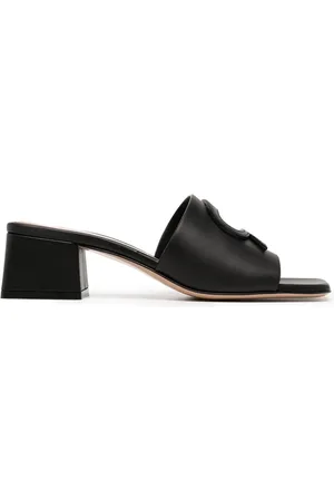 Gianvito Rossi Ribbon 45mm leather slides