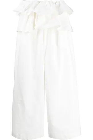 GOEN.J High-waisted ruffled trousers
