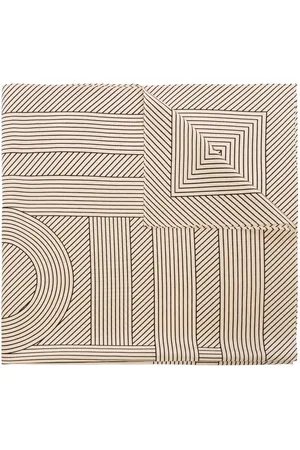 Totême Striped monogram print scarf