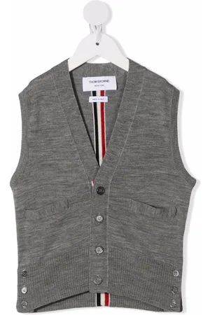Thom Browne Stripe-detail merino cardigan