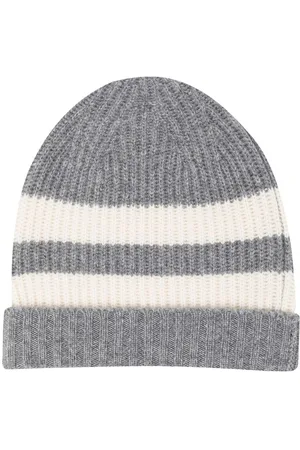 Cashmere In Love Bibi striped cashmere beanie