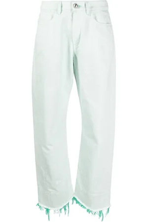 Jil Sander Frayed-hem wide-leg trousers