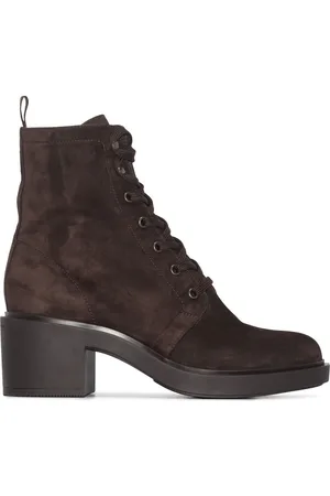 Gianvito Rossi Foster 45mm suede lace-up boots