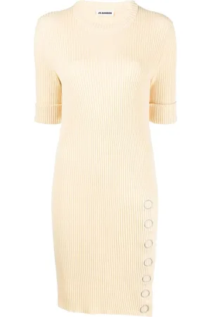 Jil Sander Ribbed-knit short tunic dress