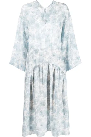 Vince Dahlia floral-print V-neck dress