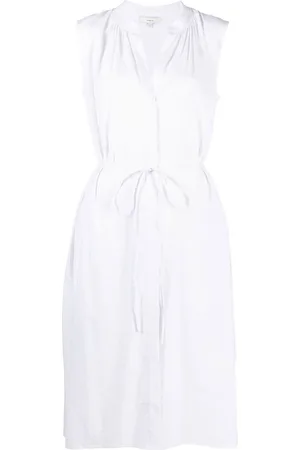 Vince Shirred band collar dress
