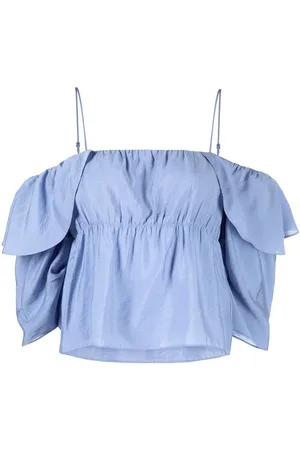 Vince Cold-shoulder ruffle blouse