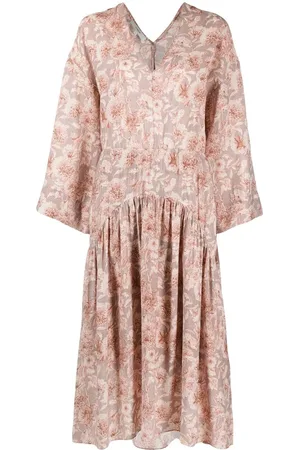 Vince Dahlia floral-print V-neck dress