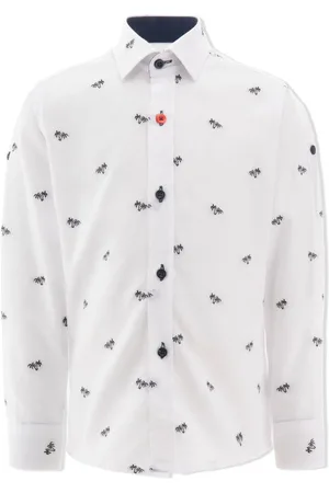 M. Moustache Palm tree-print organic cotton shirt