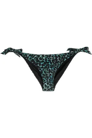 Blue Abstract Print Tie Side Bottom – Xandra Swimwear