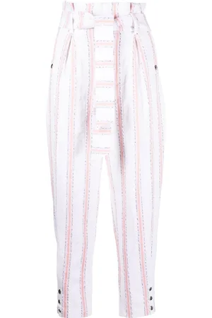 IRO Rula striped-leg trousers