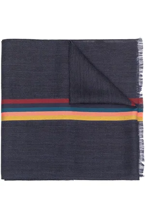 Paul Smith Striped virgin wool-blend scarf