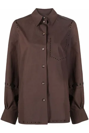 Nanushka Laser-cut long-sleeve shirt