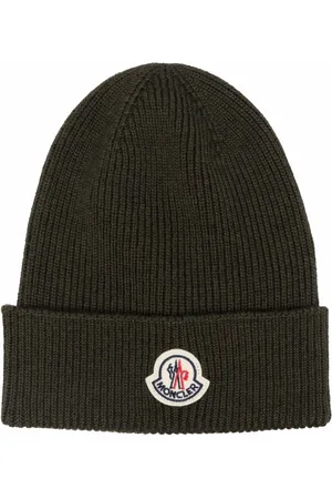 Moncler Logo plaque beanie hat
