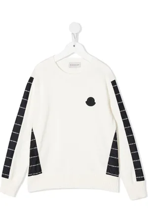 Moncler Two-tone logo-print jumper