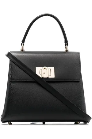 Furla Engraved-logo leather tote bag
