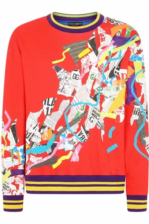 Dolce & Gabbana Patchwork-print crewneck sweatshirt