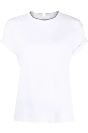 Brunello Cucinelli Chain-trim round-neck T-shirt