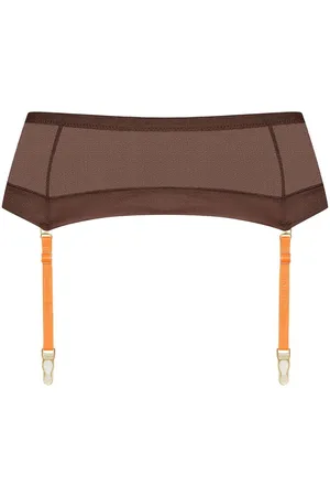 MAISON CLOSE Semi-sheer garter belt