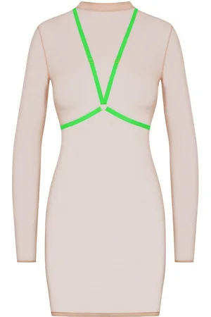 MAISON CLOSE Corps ?? Corps harness-detail sheer dress