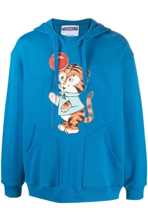 Moschino Graphic print drawstring hoodie