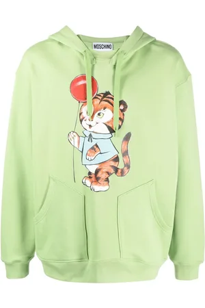 Moschino Graphic print drawstring hoodie