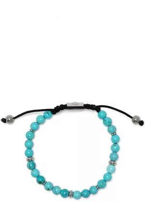 Nialaya Men Bracelets with Beads - Turquoise bead bracelet