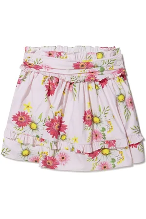 PATACHOU Floral-print cotton mini skirt