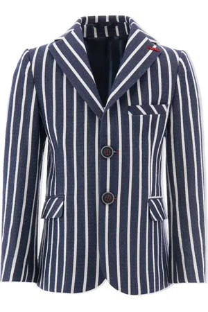 M. Moustache Striped single-breasted blazer
