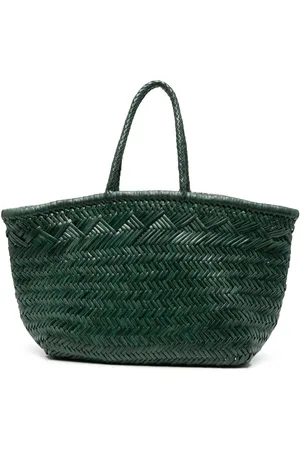 Dragon Diffusion Interwoven leather tote bag