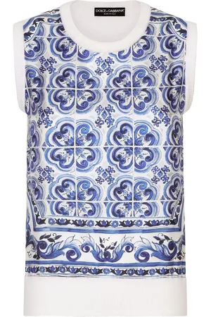 Dolce & Gabbana Majolica-print silk jumper