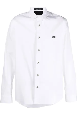 Philipp Plein Chest logo-plaque detail shirt