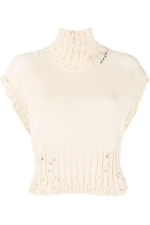 Marni Distressed cropped vest