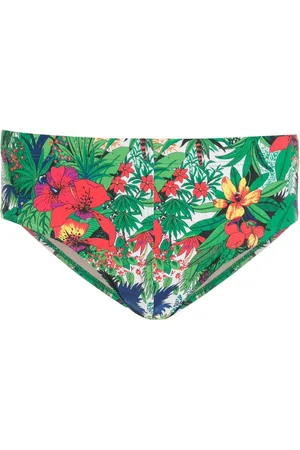 AMIR SLAMA Floral-print swim trunks