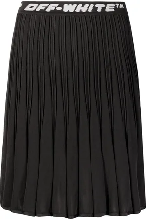 OFF-WHITE Logo band pleated skirt