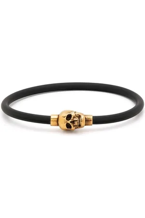 Alexander McQueen Skull-charm slip-on bracelet