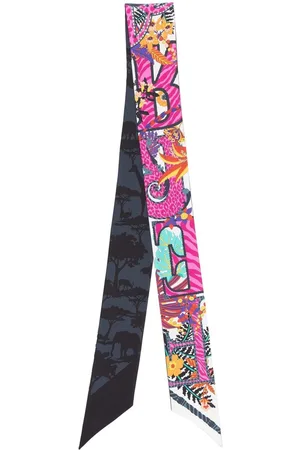 Salvatore Ferragamo Graphic-print silk scarf