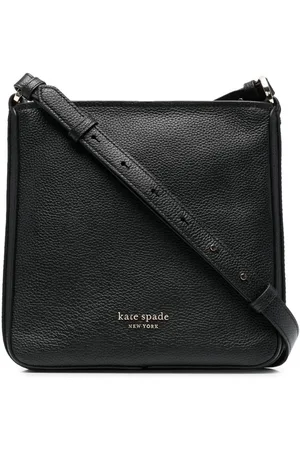 Kate Spade New York Morgan Painterly Houndstooth Embossed Saffiano Leather Crossbody Bag - Black Multi