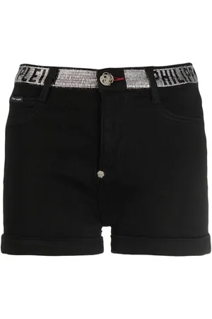 Philipp Plein Logo-embellished denim shorts