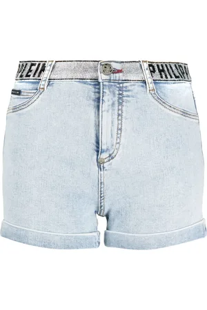 Philipp Plein Logo-embellished denim shorts